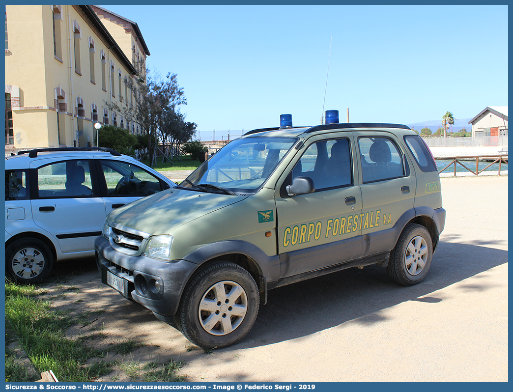 CFva A30 CA
Corpo Forestale
e di Vigilanza Ambientale
Regione Sardegna
Daihatsu Terios I serie
Parole chiave: CFVA;C.F.V.A.;Corpo;Forestale;Vigilanza;Ambientale;Sardegna;Daihatsu;Terios