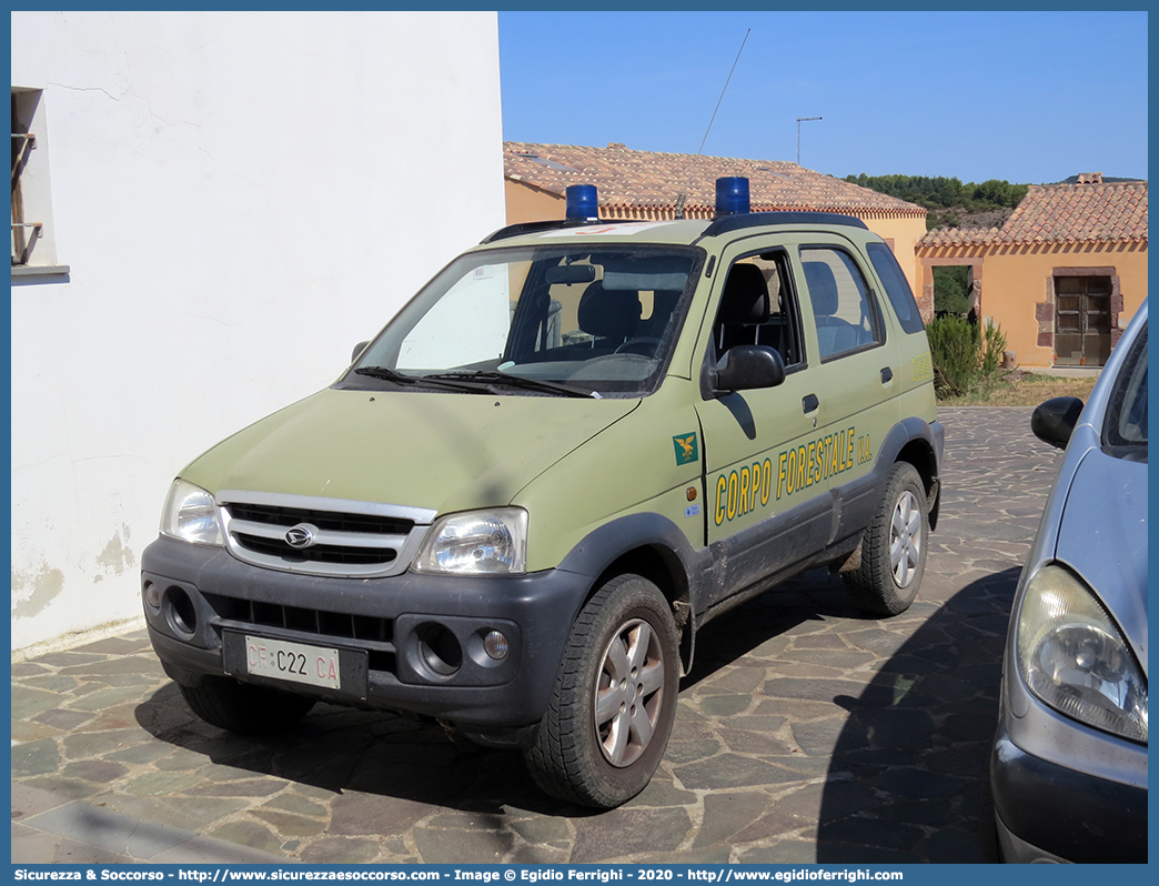 CFva C22 CA
Corpo Forestale
e di Vigilanza Ambientale
Regione Sardegna
Daihatsu Terios I serie
Parole chiave: CFVA;C.F.V.A.;Corpo;Forestale;Vigilanza;Ambientale;Sardegna;Daihatsu;Terios