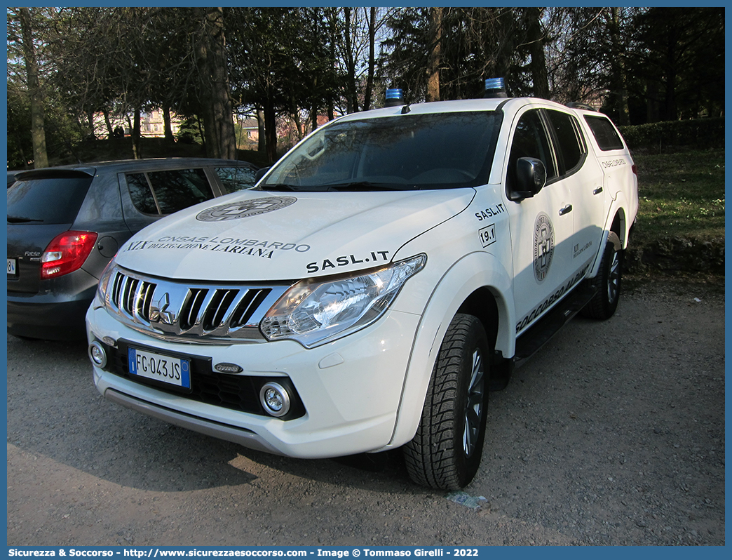 19.1
Corpo Nazionale
Soccorso Alpino e Speleologico
Delegazione Alpina XIX Lariana
Mitsubishi L200 V serie
Parole chiave: CNSAS;C.N.S.A.S.;Corpo;Nazionale;Soccorso;Alpino;Speleologico;Lombardia;SASL;S.A.S.L.;Mitsubishi;L200