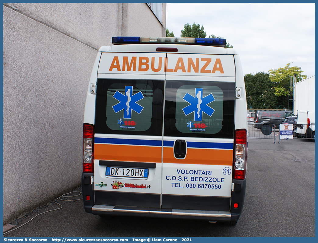 11
C.O.S.P. Bedizzole
Peugeot Boxer III serie
Allestitore PML S.n.c.
Parole chiave: COSP;C.O.S.P.;Bedizzole;Ambulanza;Peugeot;Boxer;PML