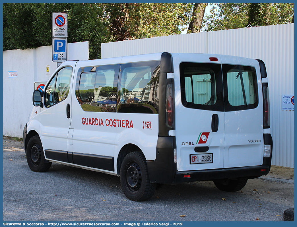 CP 2836
Corpo delle Capitanerie di Porto
Guardia Costiera 
Opel Vivaro I serie
(variante)
Parole chiave: CP;C.P.;GC;G.C.;Guardia;Costiera;Capitaneria;Capitanerie;di;Porto;Opel;Vivaro