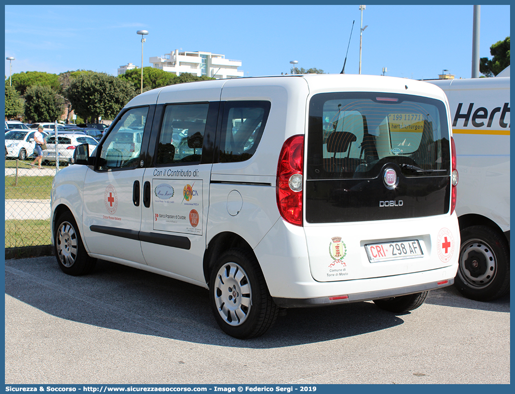 CRI 298AF
Croce Rossa Italiana
Torre di Mosto (VE)
Fiat Doblò II serie restyling
Parole chiave: CRI;C.R.I.;Croce Rossa Italiana;Fiat;Doblò;Torre;di;Mosto