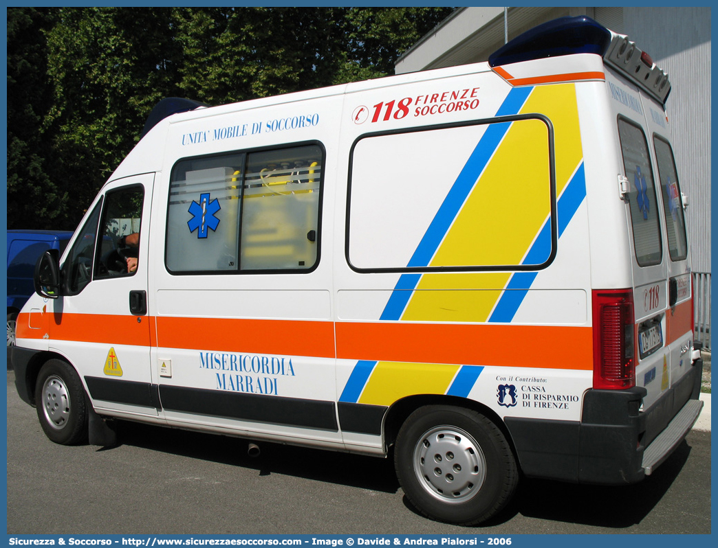 7
Misericordia di Marradi
Fiat Ducato II serie restyling
Allestitore Aricar S.p.A.
Parole chiave: Misericordie;Misericordia;Ambulanza;Autoambulanza;Fiat;Ducato;Aricar;Marradi