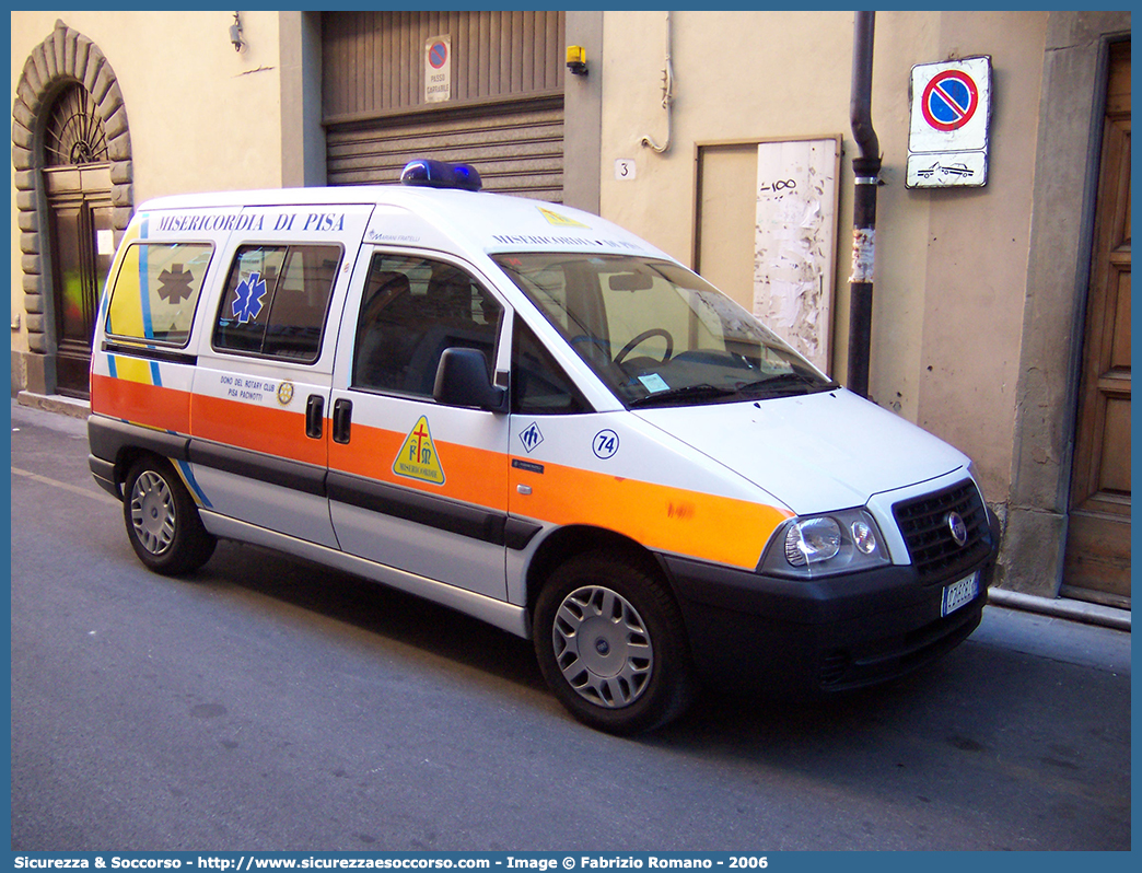 74
Misericordia di Pisa
Fiat Scudo III serie
Allestitore Mariani Fratelli S.r.l.
Parole chiave: Misericordie;Misericordia;Pisa;Fiat;Scudo;Mariani