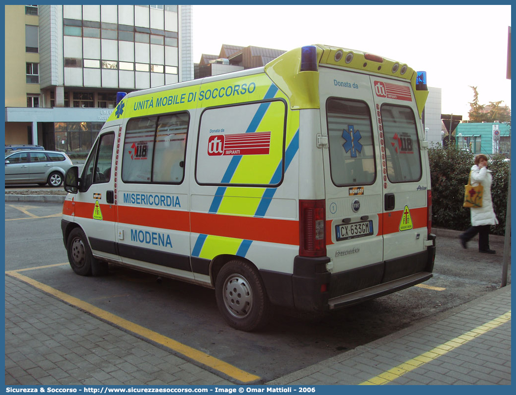 MOMS01
Misericordia di Modena
Fiat Ducato II serie restyling
Allestitore Aricar S.p.A.
Parole chiave: Misericordie;Misericordia;Ambulanza;Autoambulanza;Fiat;Ducato;Aricar