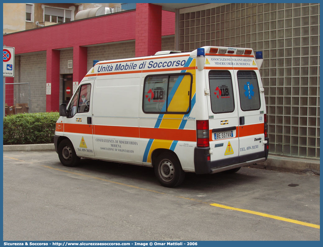 MOMS03
Misericordia di Modena
Fiat Ducato II serie
Allestitore CEVI S.n.c.
(variante)
Parole chiave: Misericordie;Misericordia;Ambulanza;Autoambulanza;Fiat;Ducato;Bollanti