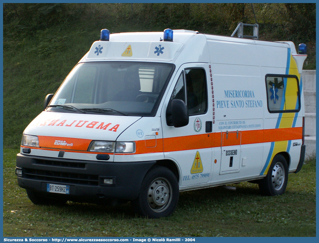 01
Misericordia di Pieve S. Stefano
Fiat Ducato II serie
Allestitore EDM S.r.l.
Parole chiave: Misericordie;Misericordia;Ambulanza;Autoambulanza;Fiat;Ducato;EDM;E.D.M.