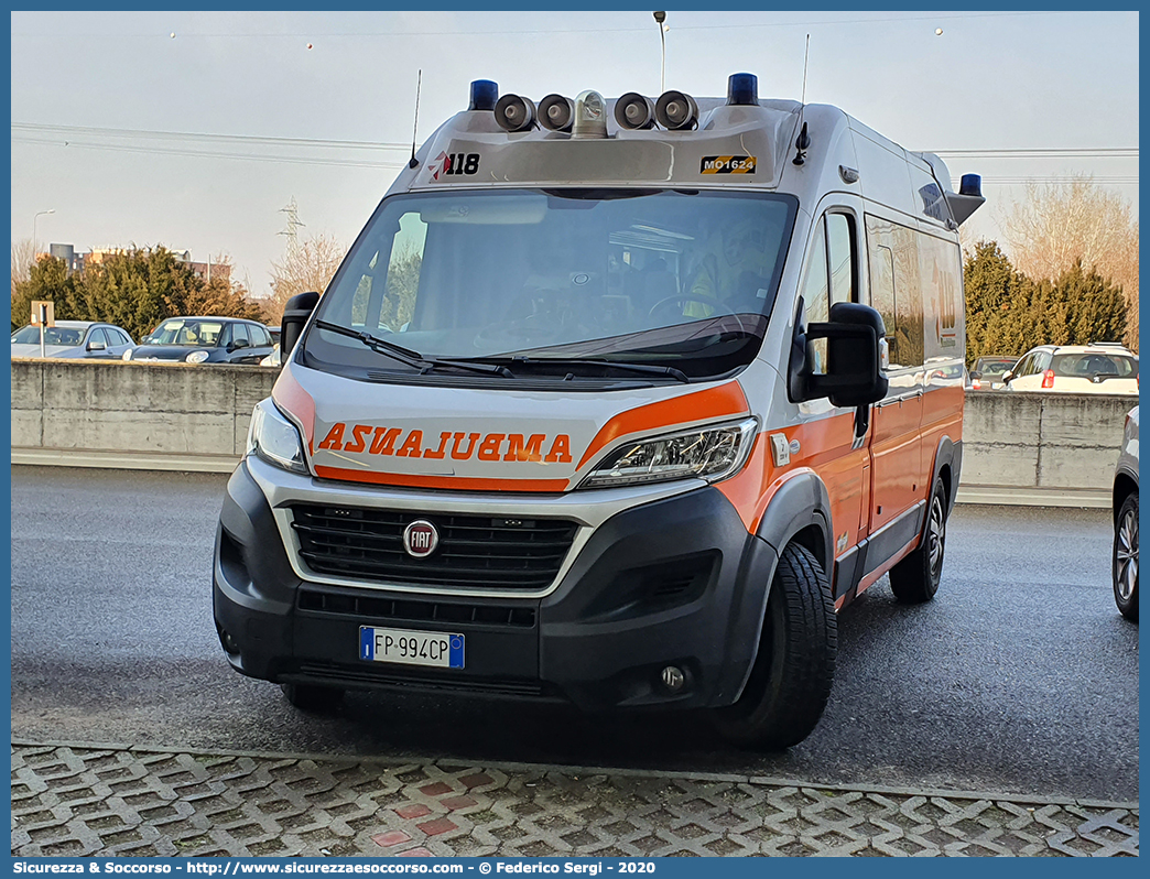 MO 1624
118 Modena Soccorso
Fiat Ducato III serie restyling
Allestitore Vision S.r.l.
Parole chiave: 118;Modena;Soccorso;Ambulanza;Autoambulanza;Fiat;Ducato;X290;X 290;Vision