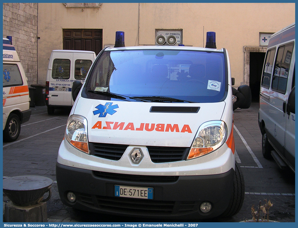 -
O.P. Pubblica Assistenza Terni ODV
Renault Trafic III serie restyling
Allestitore Bollanti S.r.l.
Parole chiave: O.P.;OP;P.A.;PA;Opera;Pia;Pubblica;Assistenza;Terni;Renault;Trafic;Bollanti;Ambulanza;Autoambulanza