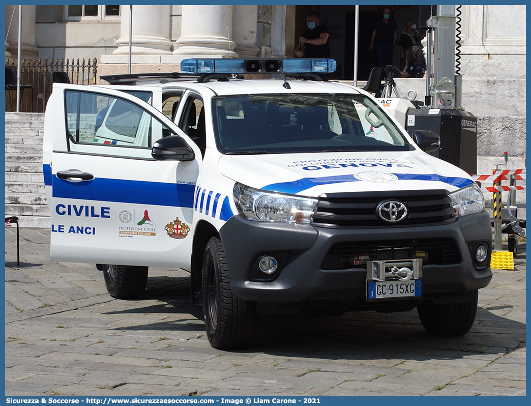 -
Protezione Civile
Colonna Mobile A.N.C.I.
Genova
Toyota Hilux VIII serie
Allestitore GGG Elettromeccanica S.r.l.
Parole chiave: PC;P.C.;Protezione;Civile;Genova;ANCI;A.N.C.I.;Colonna;Mobile;Toyota;Hilux;GGG;Elettromeccanica