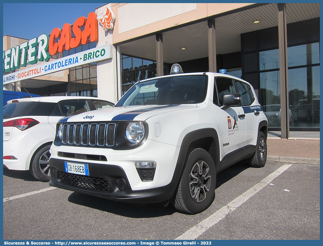 -
Protezione Civile
Regione Puglia
Jeep Renegade I serie restyling
Parole chiave: PC;P.C.;Protezione;Civile;Regione;Puglia;Colonna;Mobile;Jeep;Renegade