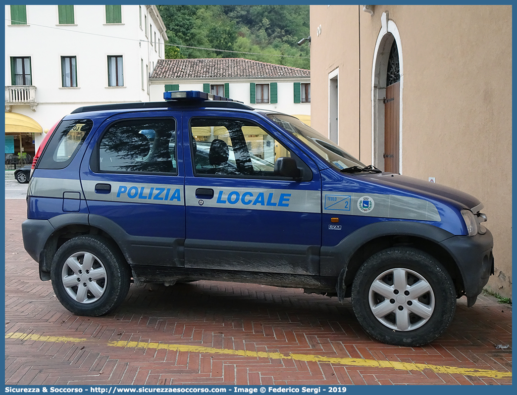 -
Polizia Locale
Comune di Teolo
Daihatsu Terios II serie
Allestitore OVT S.r.l.
Parole chiave: PL;P.L.;PM;P.M.;Polizia;Locale;Municipale;Teolo;Daihatsu;Terios;OVT