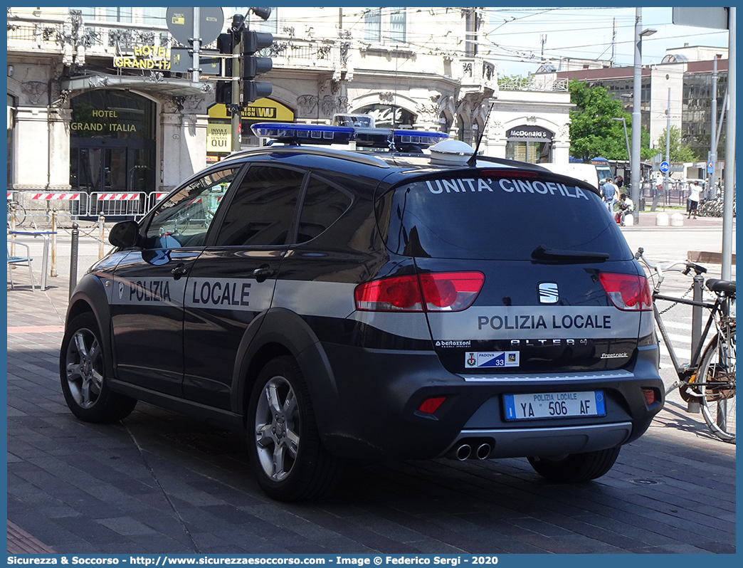 Polizia Locale YA506AF
Polizia Locale
Comune di Padova
Seat Altea Freetrack
Unità Cinofile
Allestitore Bertazzoni S.r.l.
Parole chiave: PL;P.L.;PM;P.M.;Polizia;Locale;Municipale;Padova;Seat;Altea;Freetrack;Bertazzoni;Unità;Cinofile;Nucleo;Cinofili