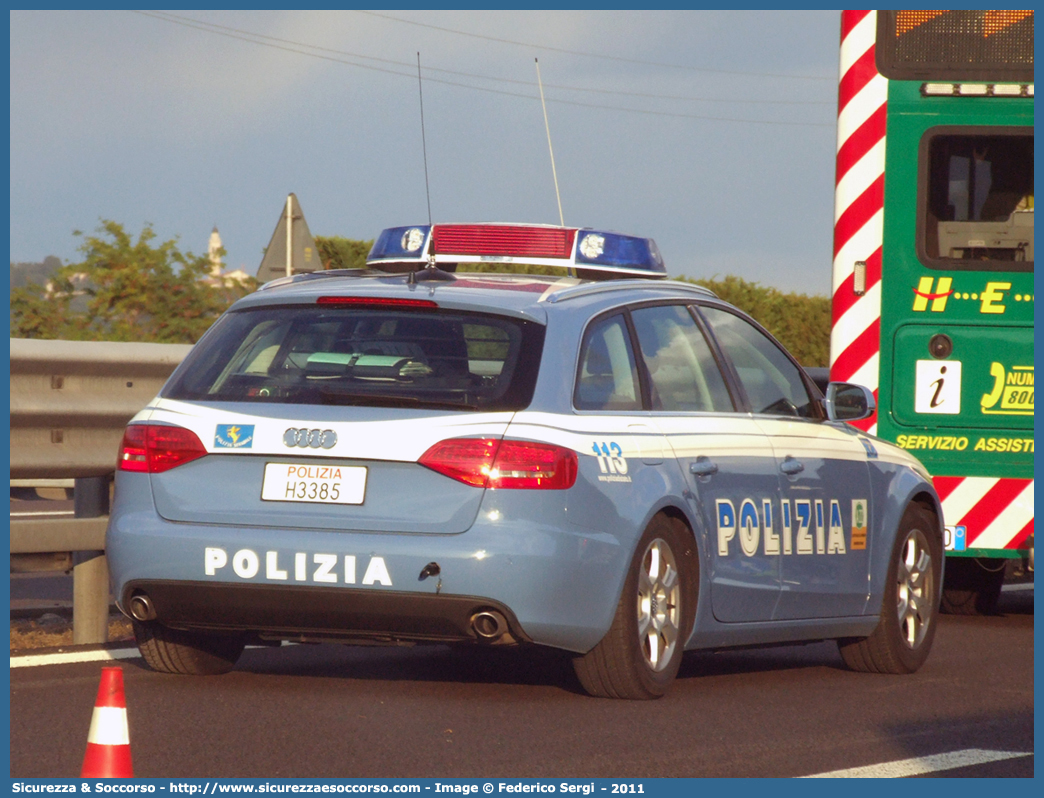 Polizia H3385
Polizia di Stato
Polizia Stradale
Autostrada del Brennero S.p.A.
Audi A4 Avant IV serie
Parole chiave: PS;P.S.;Polizia;di;Stato;Stradale;Autostrada;del;Brennero;Brenneroautobahn;Audi;A4;A 4;Avant