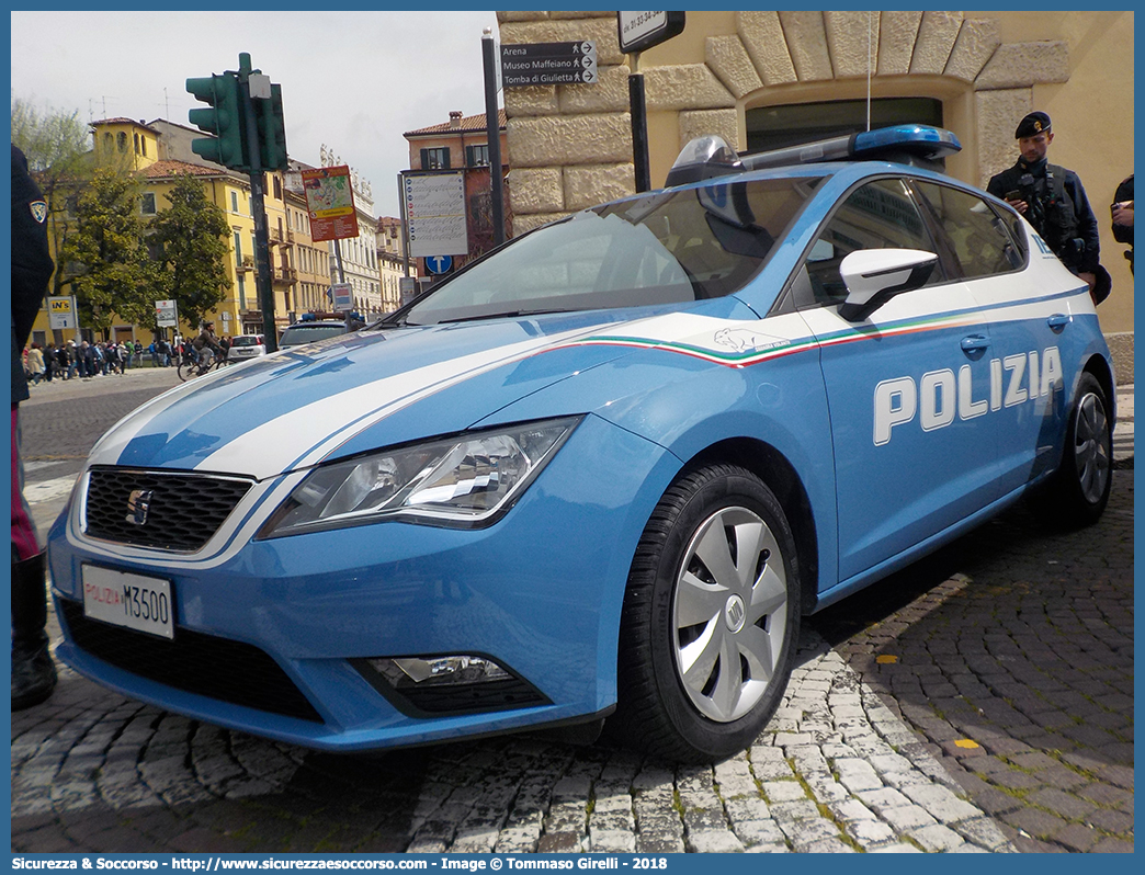 Polizia M3500
Polizia di Stato 
Squadra Volante
Seat Leon III serie
Allestitore Nuova Carrozzeria Torinese S.r.l.
Parole chiave: PS;P.S.;Polizia;di;Stato;Squadra;Volante;Seat;Leon;nct;nuova;carrozzeria;torinese