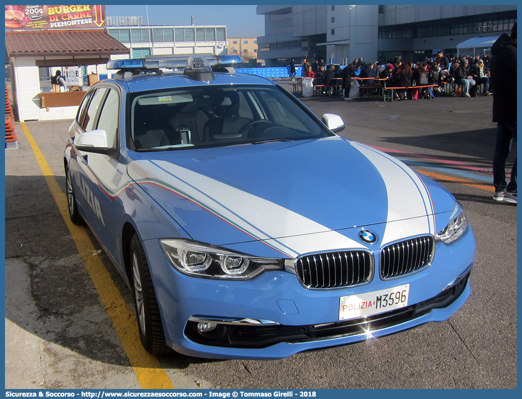 Polizia M3596
Polizia di Stato
Polizia Stradale
Bmw Serie 3 F31 Touring restyling
Allestitore Focaccia Group S.r.l.
Parole chiave: PS;P.S.;Polizia;di;Stato;Stradale;Bmw;Serie 3;F31;F 31;Touring;Focaccia