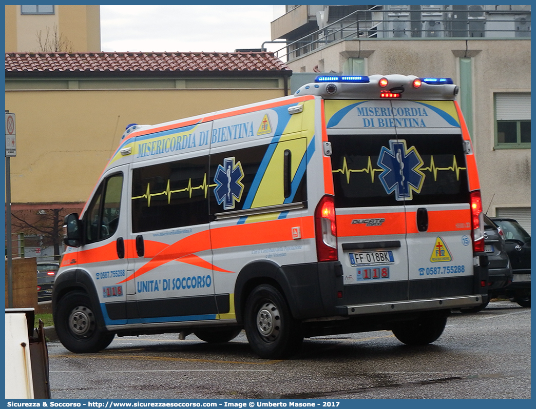 15
Misericordia di Bientina
Fiat Ducato III serie restyling
Allestitore MAF S.n.c.
Parole chiave: Misericordia;Misericordie;Ambulanza;Autoambulanza;Fiat;Ducato;MAF;M.A.F.;Bientina