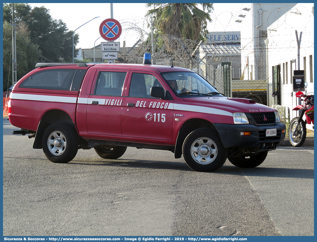 VF 22663
Corpo Nazionale Vigili del Fuoco
Mitsubishi L200 III serie restyling
Parole chiave: VVF;V.V.F.;Corpo;Nazionale;Vigili del Fuoco;Vigili;Fuoco;Mitsubishi;L200