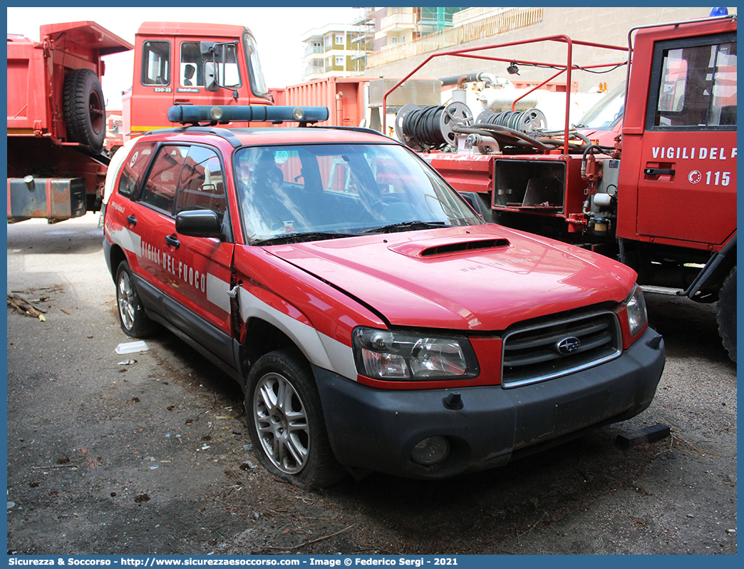 -
Corpo Nazionale Vigili del Fuoco
Subaru Forester III serie
Parole chiave: VVF;V.V.F.;Corpo;Nazionale;Vigili;del;Fuoco;Subaru;Forester